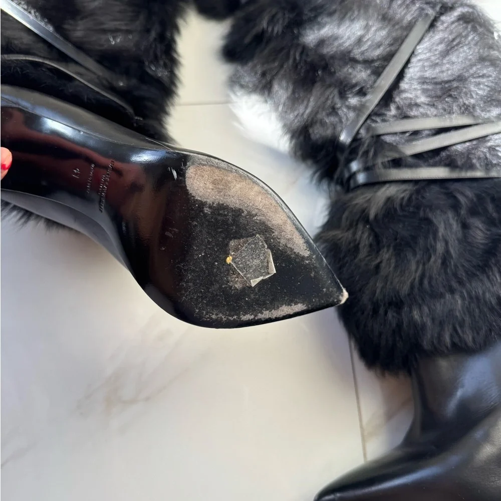 Saint Laurent Rare Fur Boots - Picture 3 of 3